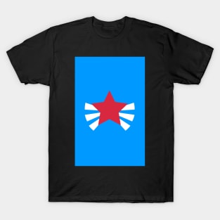 Red Star Burst iPhone case (blue) T-Shirt